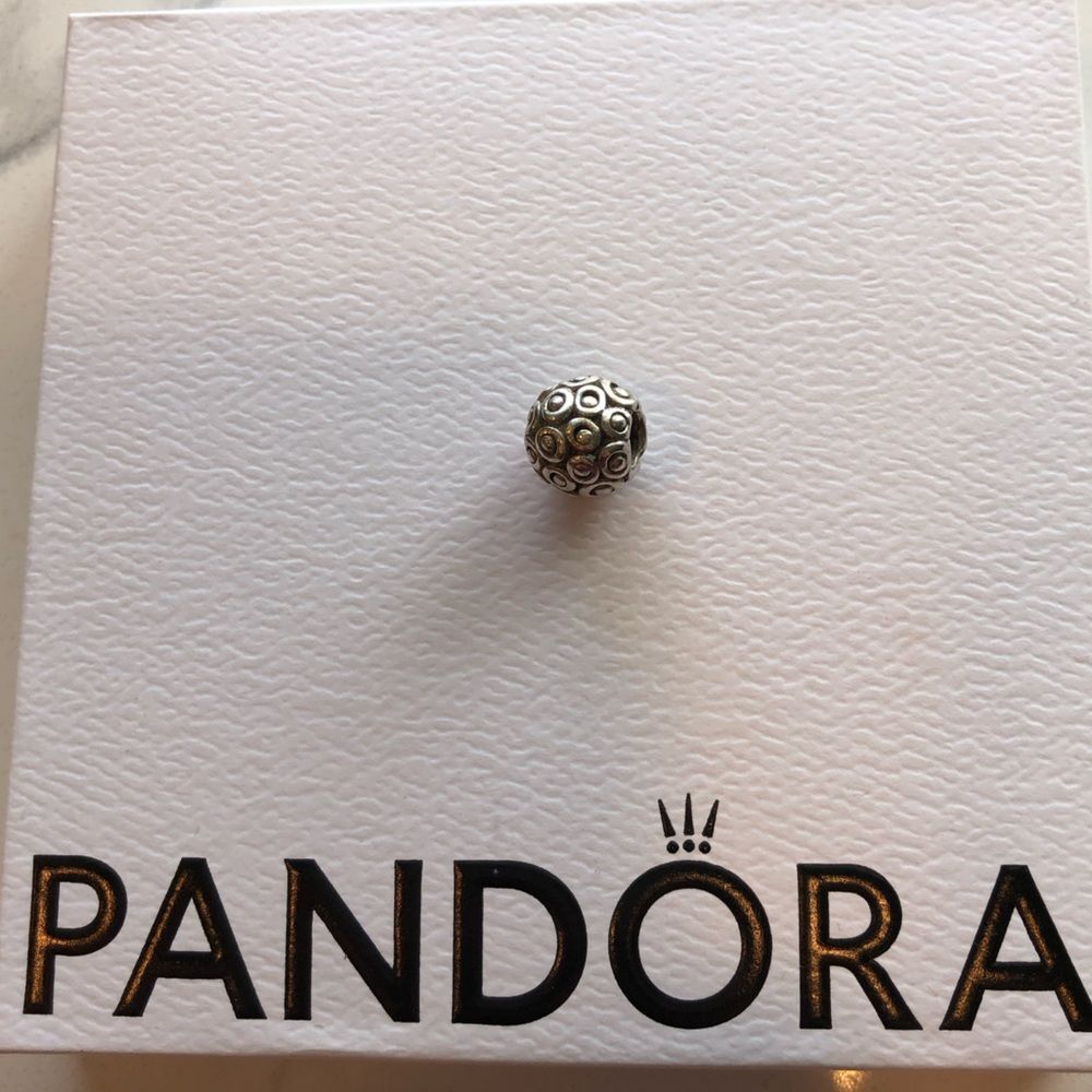 Pandora authentic sterling silver charm - Dots & Swirls RETIRED